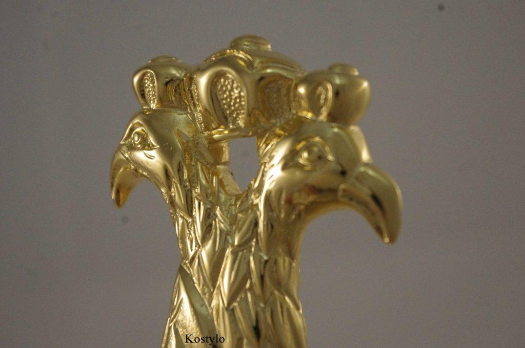 luxurious_luxury_tsarist_imperial_eagles_letter_opener_knife_by_kostylo_atelier The intricately handcrafted detail of a luxurious gold-plated letter opener with the heads of imperial eagles