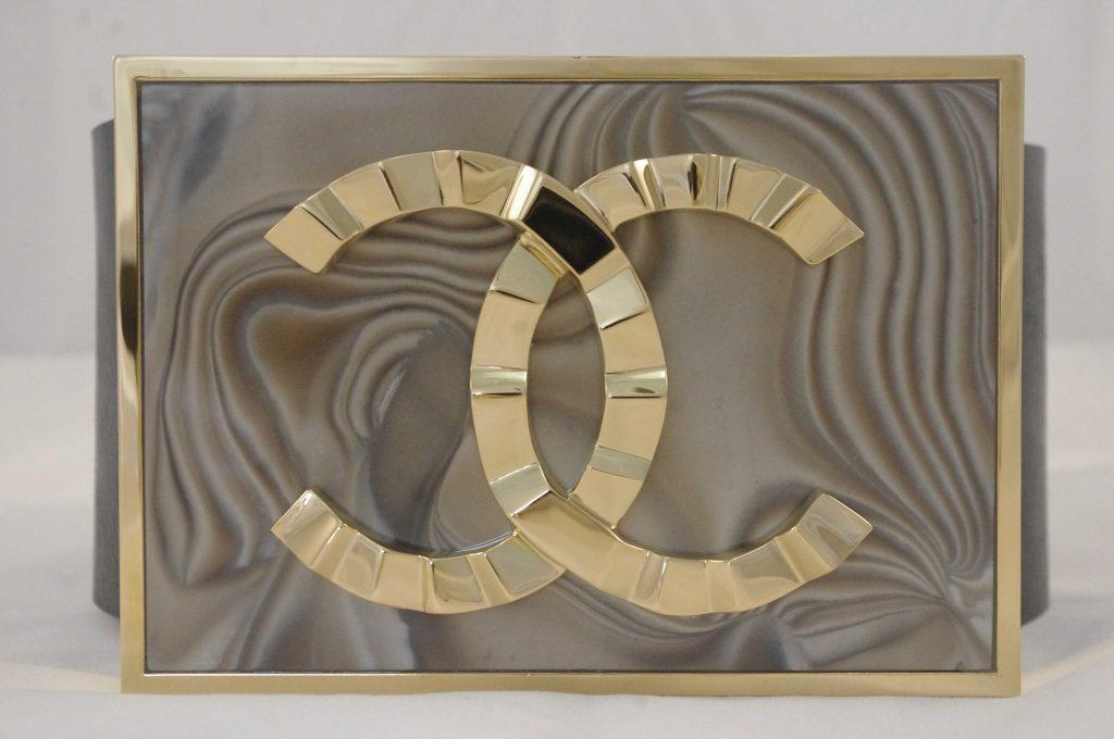original_unique_buckle_design_inspired_by_the_Coco_Chanel_brand_handcrafted_kostylo_atelier original design of gold-plated buckle inspired by the Coco Chanel brand and logo and is never for sale