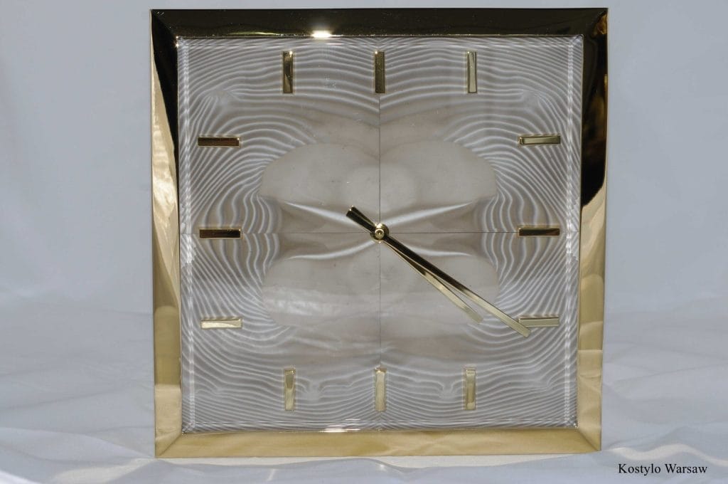 Gold Wavy Wall Clock Modern main image 1